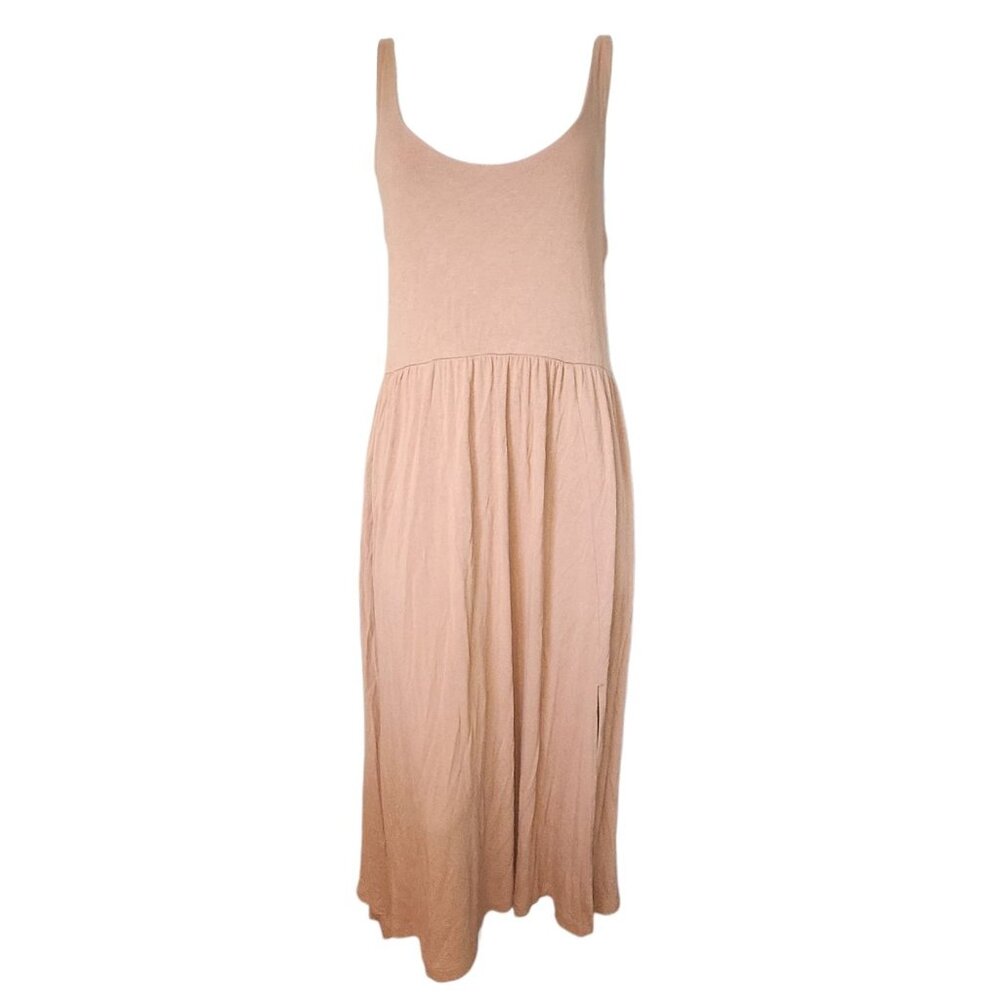 A New Day Dress Womens Size L Large Solid All Tan Pullover‎ Sleeveless Neutral
